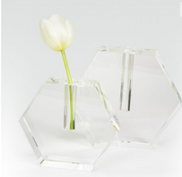 Crystal Hexagon Bud Vase