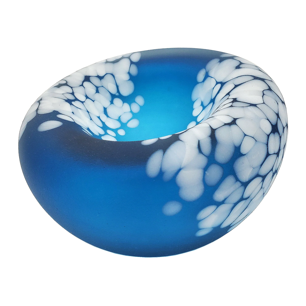 Frit Sunk Bowl Aqua & Ivory