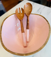 Bright Mango Serving Bowl w/ Servers -