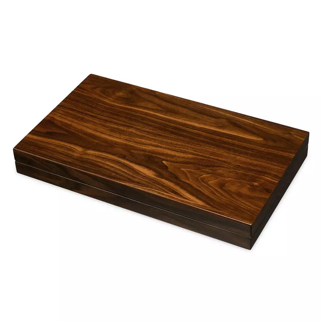 Wood Grain Lacquer Backgammon Set 17"