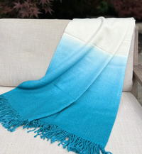 Dip Dye Throw Peacock