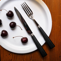 Nature Black Wood 5 Piece Setting