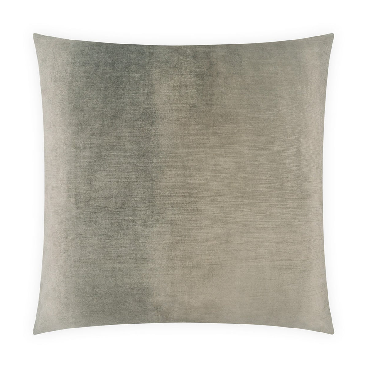 The Lennox Pillow Grey 22 x 22 by D.V. KAP / Canaan Company features a plush ombre velvet in soft gradient light gray tones, offering a smooth, slightly shiny surface—perfect as a modern accent for contemporary home decor.