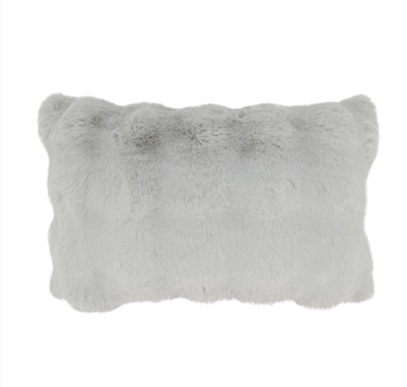 Bubble Fur Pillow Grey 12 x 20