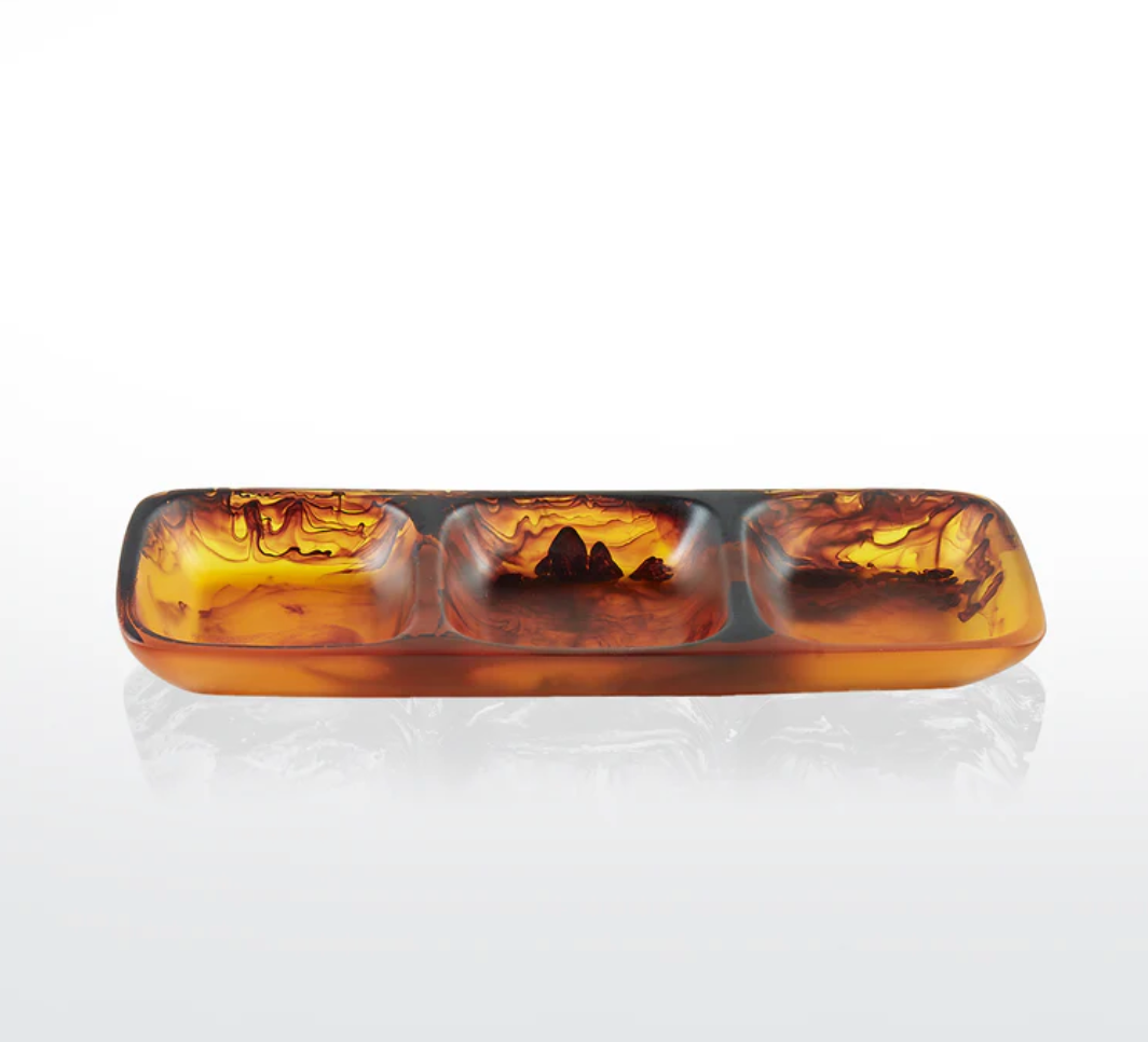 Swirl Resin 3 Part Server Tortoise