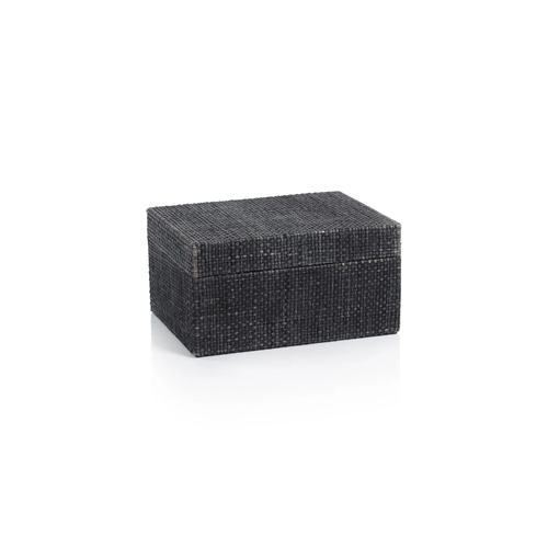 Chambray Raffia Box