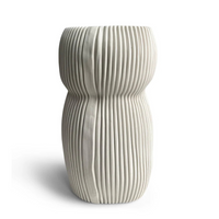 Curvy Oval Vase White