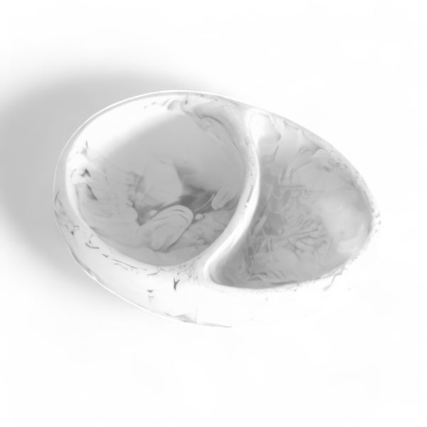 Arila Split Bowl  - White Swirl