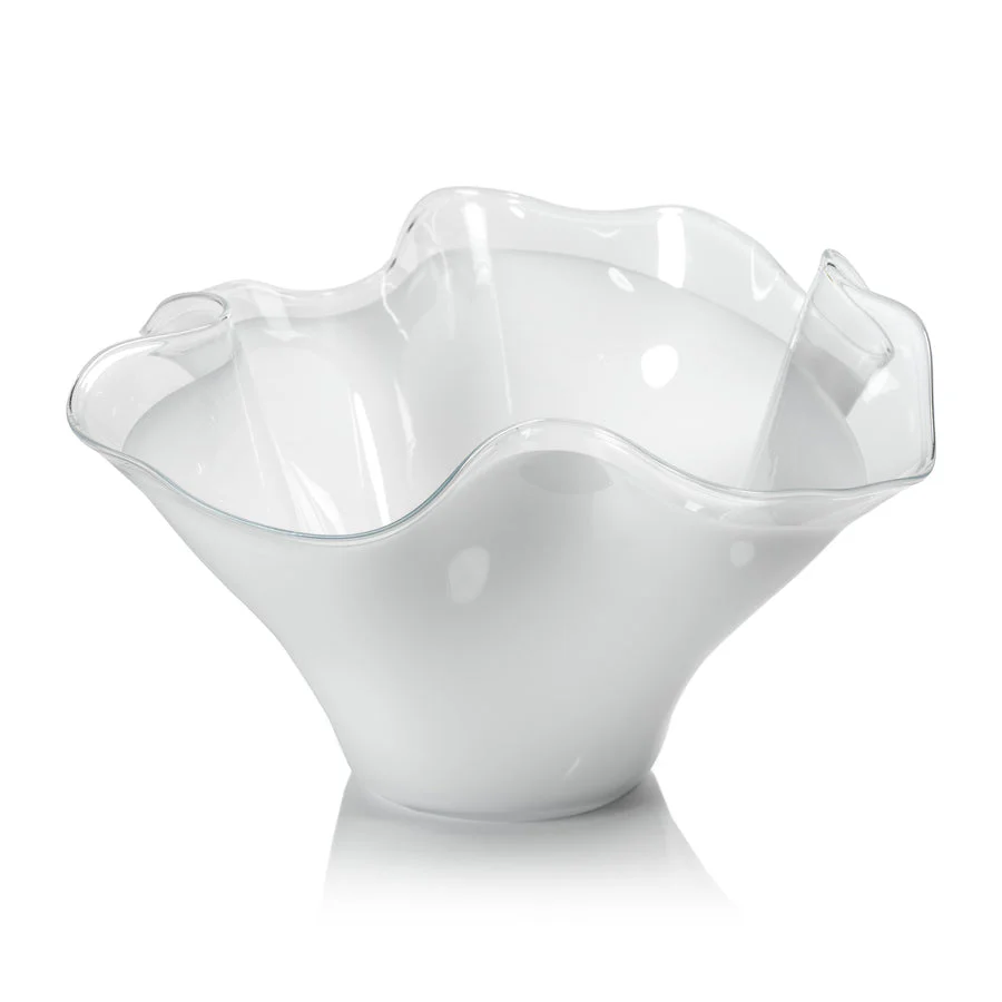 Tropea Wave Bowl White  16.25"