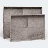 Renard Rectangle Hide Grey Tray