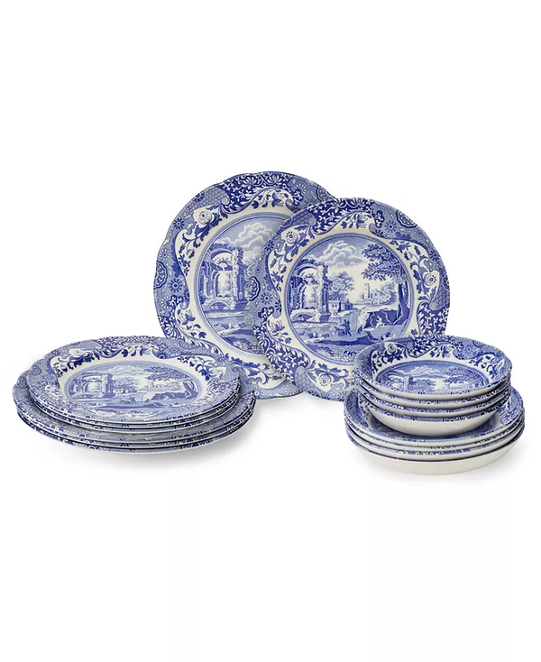 Blue Italian Dinnerware Set of 4