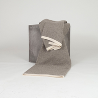 Yak Ribbed Platinum & White Throw