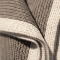 Yak Ribbed Platinum & White Throw