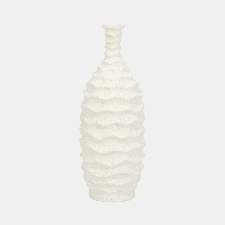 Dune Textured Vase - White