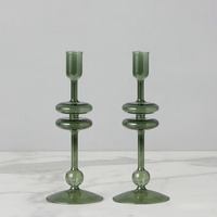 Emerald Candlesticks Set of 2 -