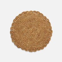 Amelia Natural Round Placemat Set of 4