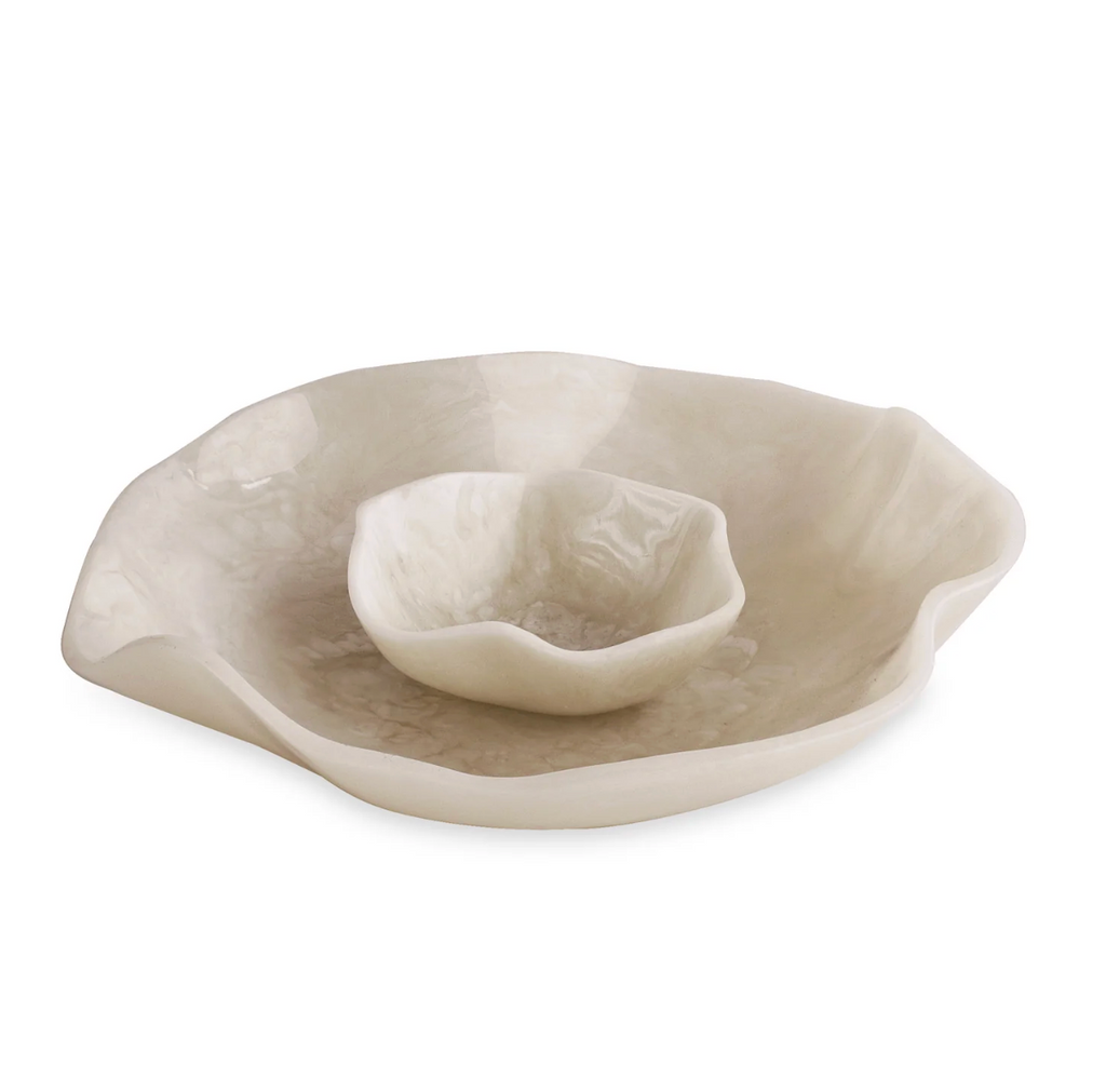 Beatriz Ball Resin Alabaster Chip & Dip