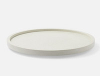 Calvin Faux Shagreen Lazy Susan White