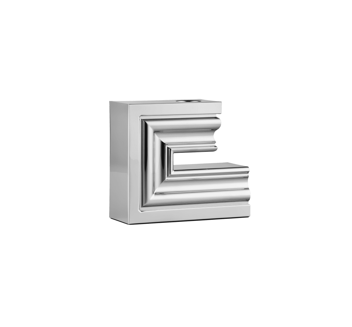 Perspectives Chrome Candle Holder Large -