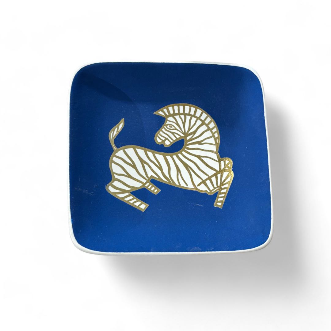 Zebra Square Tray Cobalt - Small