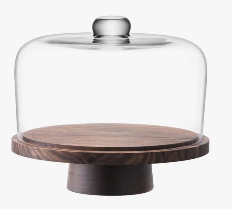 City Dome & Walnut  Cake Stand