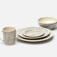 Nolan Dinnerware Black Cream