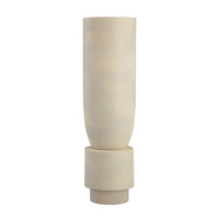 The Bastone Vase by Elk Group is a tall, cylindrical cream vase with a smooth matte finish, narrow base, wider top, and a modern minimalist design.