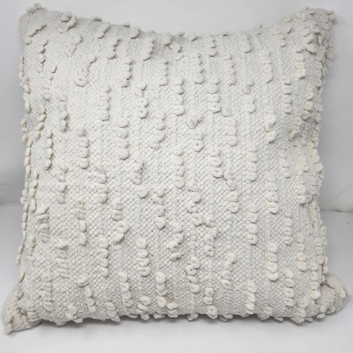 Textured Nubby Ivory Pillow