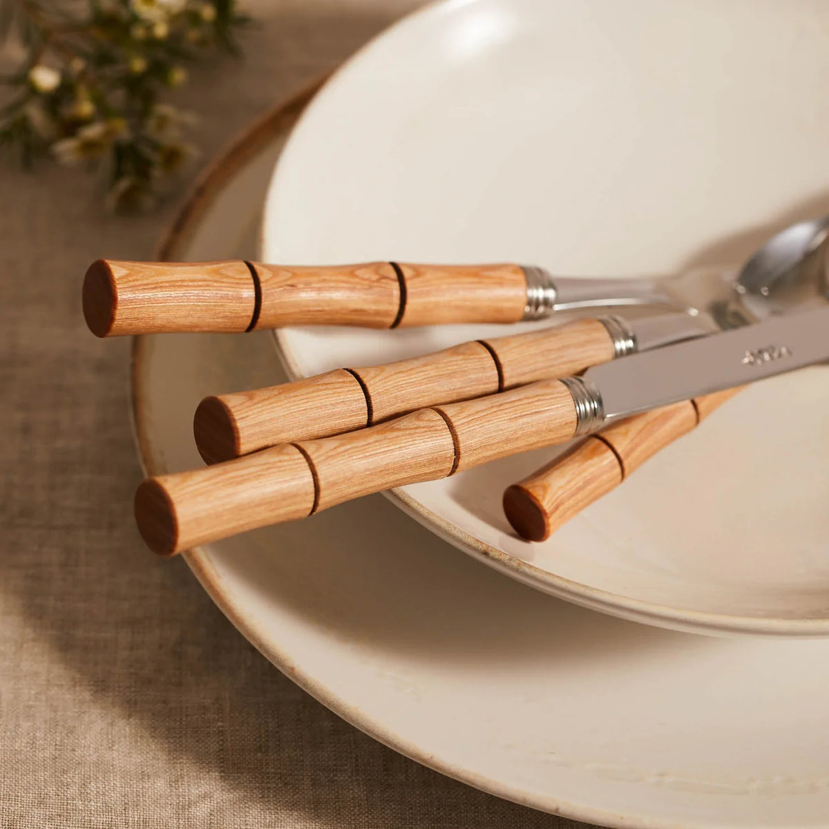 Bamboo Flatware 5 Piece Setting