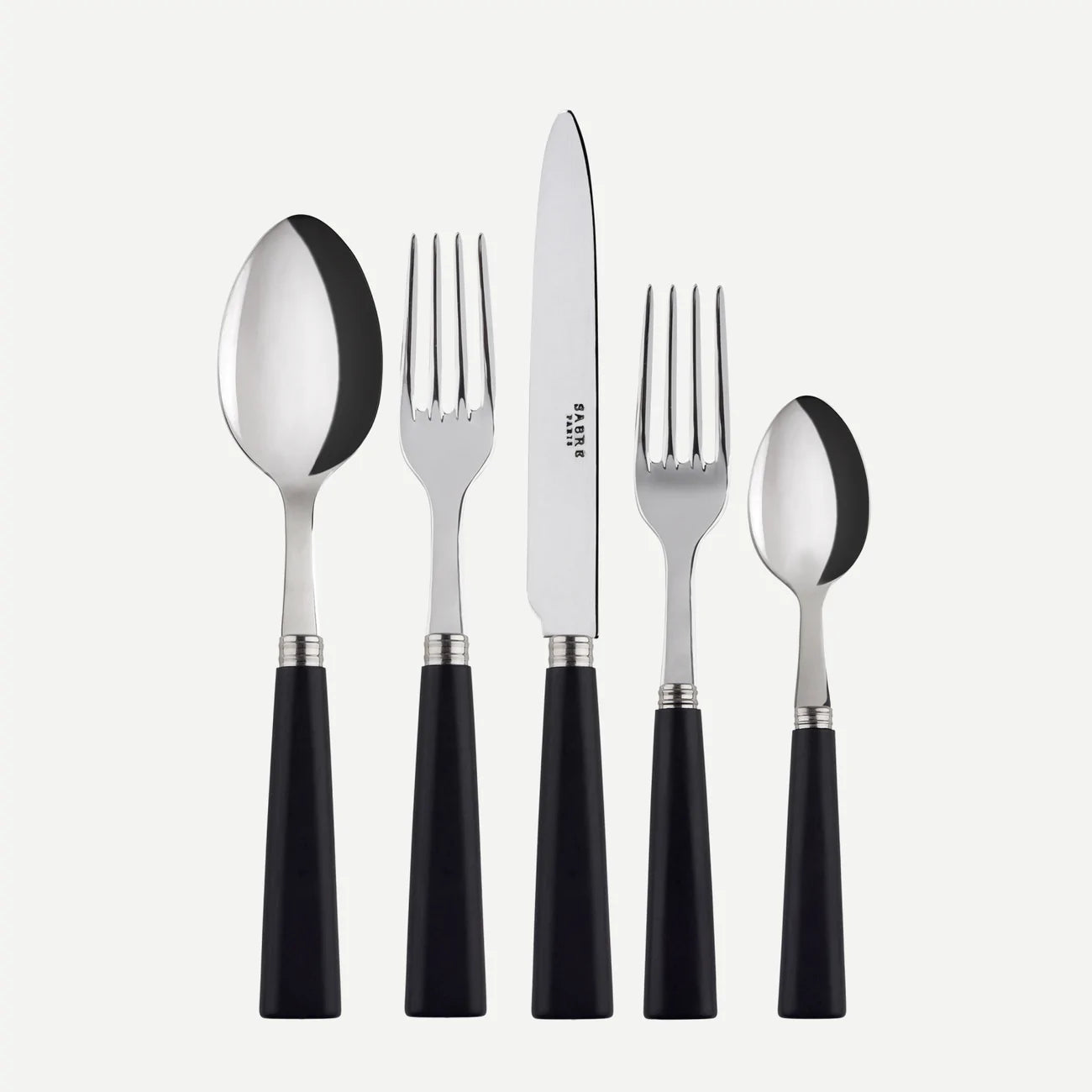 Icon Flatware Black Wood 5 Piece Setting Current Home NY