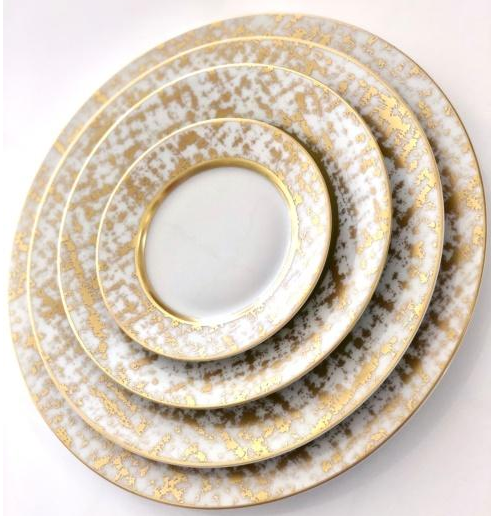 Tweed White & Gold Dinnerware