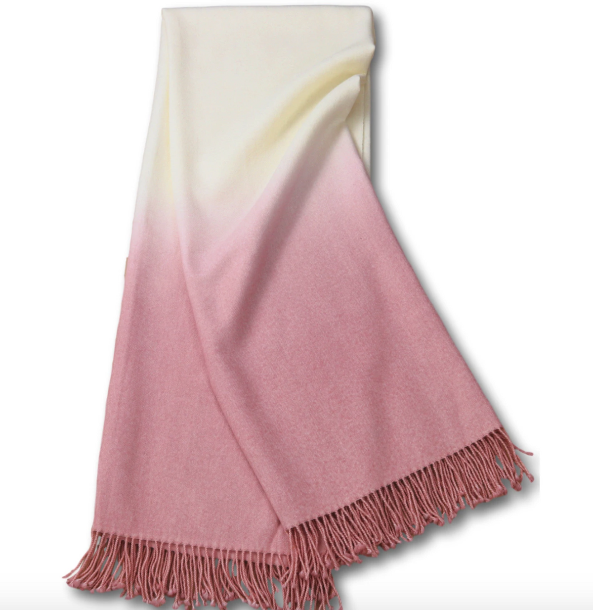 Dip Dyed Alpaca Throw Dusty Rose