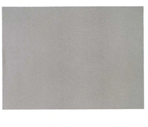 The Bodrum Skate Rectangle Placemat Set of 4 features plain gray fabric with a subtle, fine texture—offering a simple and elegant touch for your dining table.