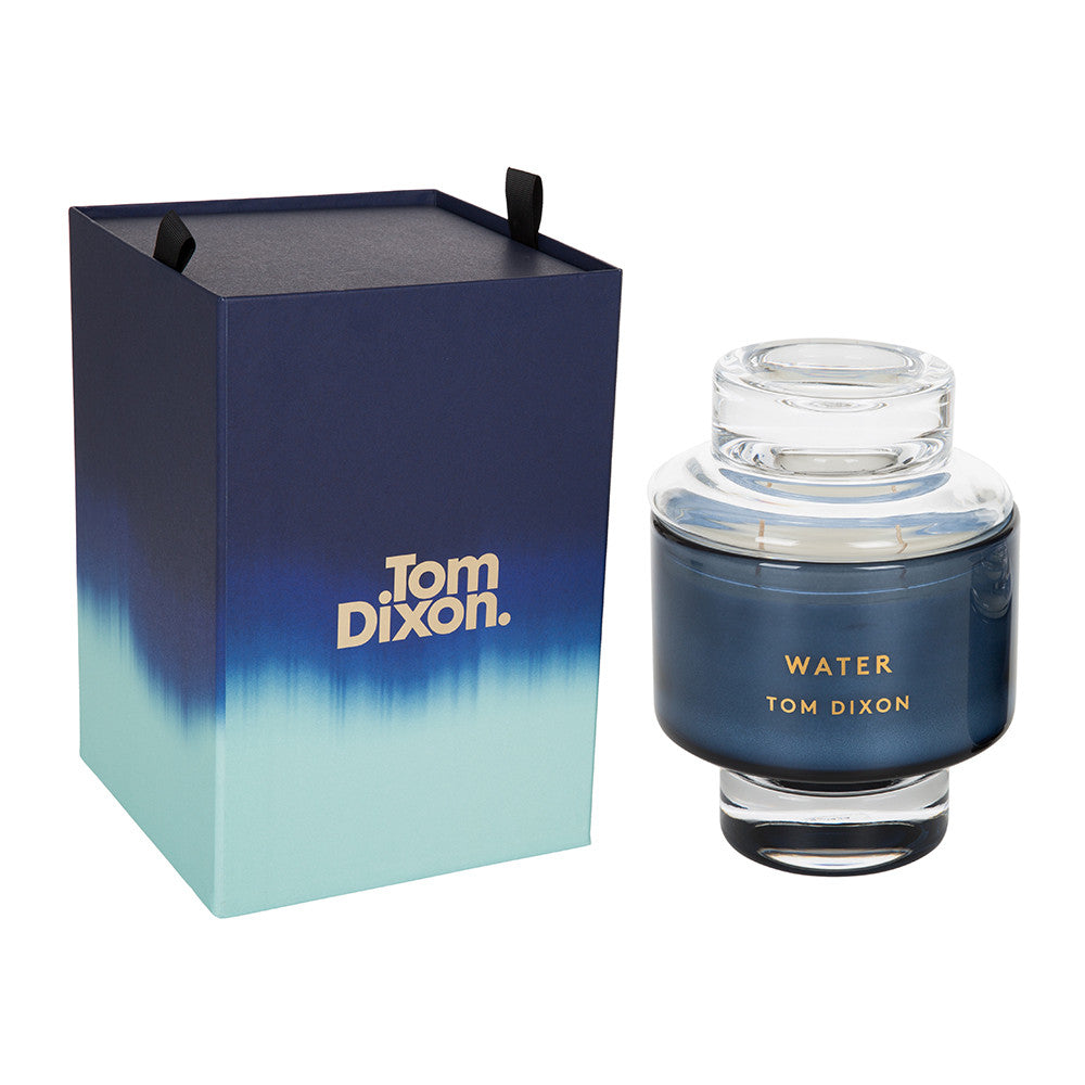 Water element, blue and fragrant candle. 