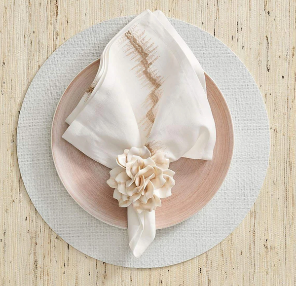 Dahlia Napkin Ring Ivory Set of 4