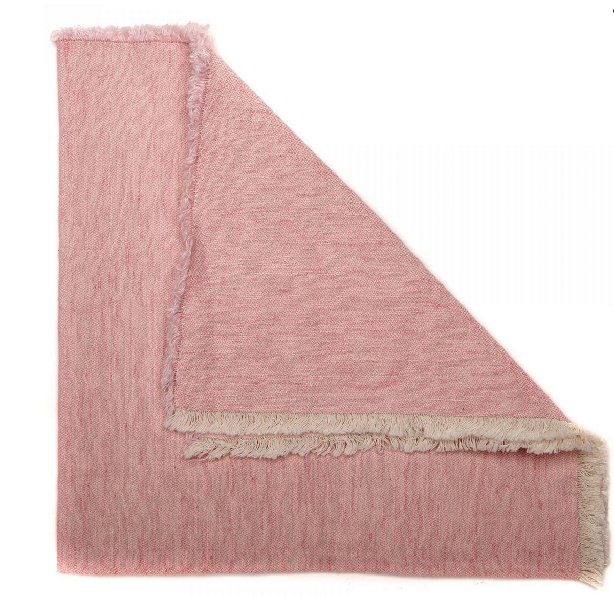 Woven Washed Fringe Napkin Pink Set of 4