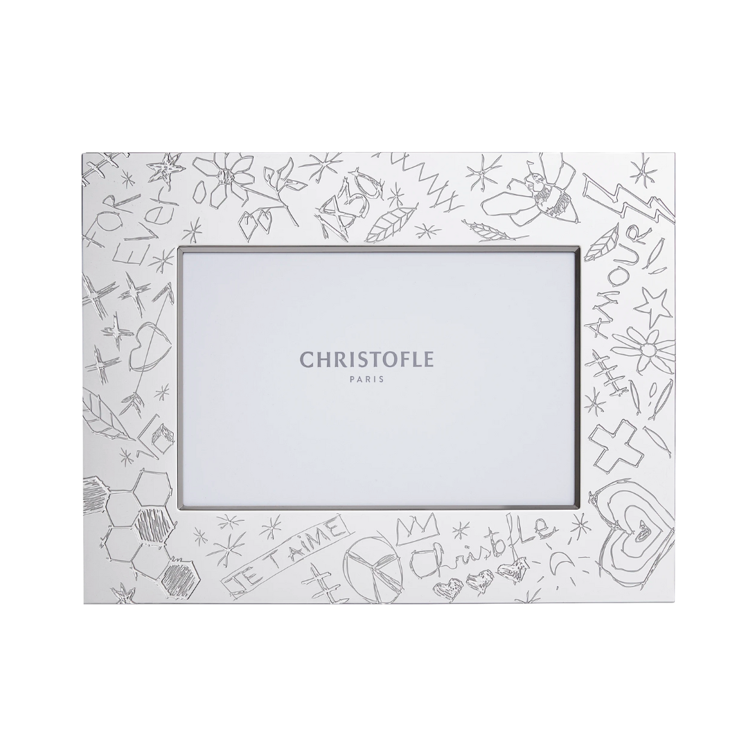 Christofle Graffiti Picture Frame, 4 x 6 Silver