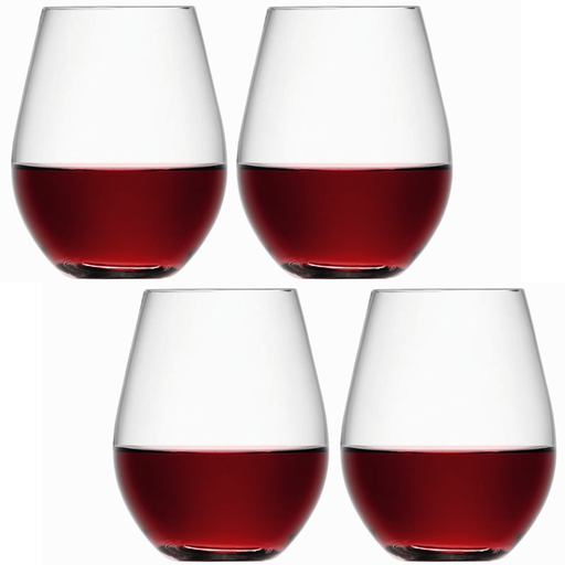 Stemless Red Wine Glasses s/4