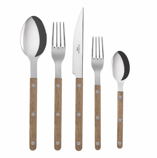 SABRE Paris カトラリー 3点セット【Teak】 Bistro Flatware 5 Piece Setting -Teak – Current Home NY