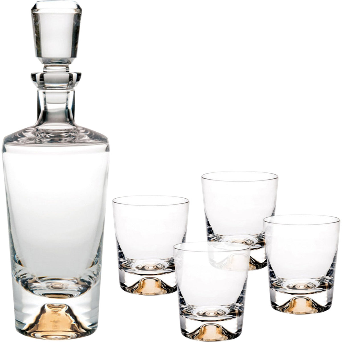 Olympos Double Old Fashioned Gold Detail Set of 2