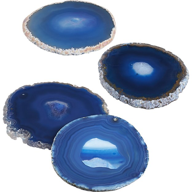 Agate Coaster Set Blue