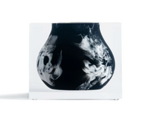 Marble Lucite Vase Collection Black