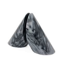 Coronet Marble Bookends Grey