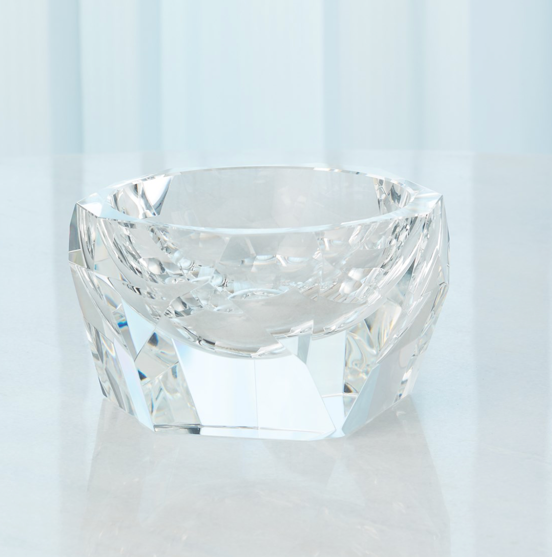 Faceted Crystal Bowl - Small