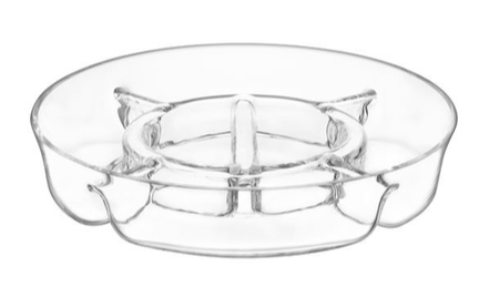 Multi Platter Server | Clear Glass
