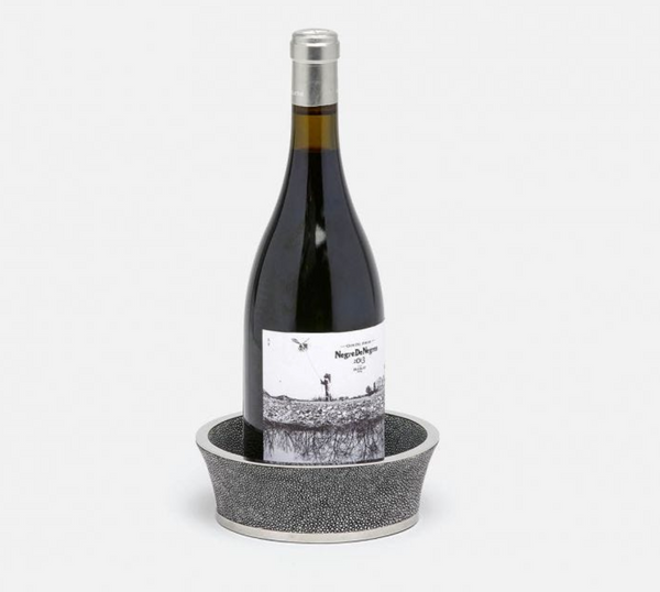 Angelica Grey Shagreen Wine Coaster