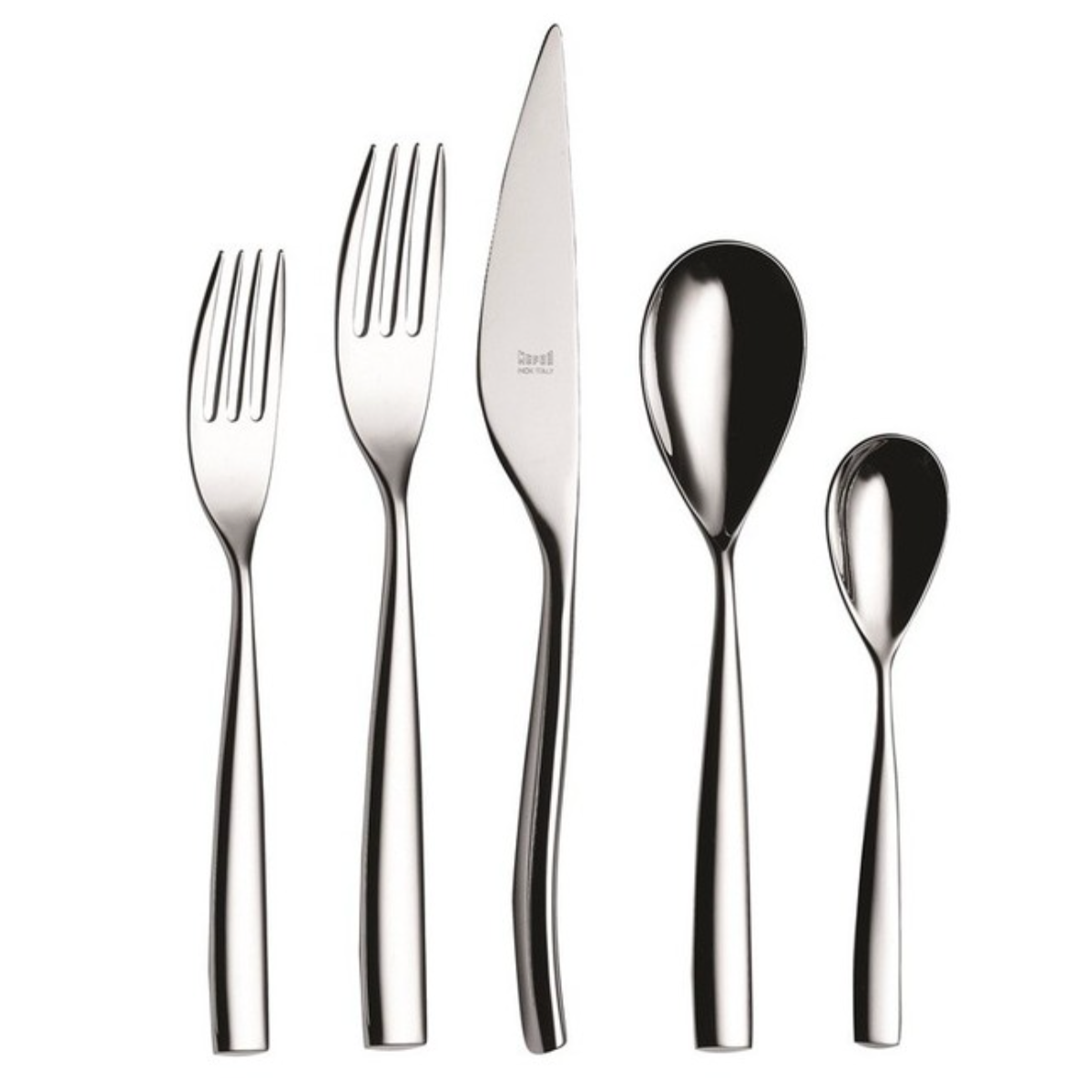 Arte Flatware  5 Piece Setting - Stainless Steel