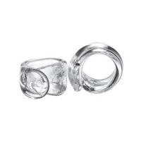 Ascutney clear napkin ring set. 