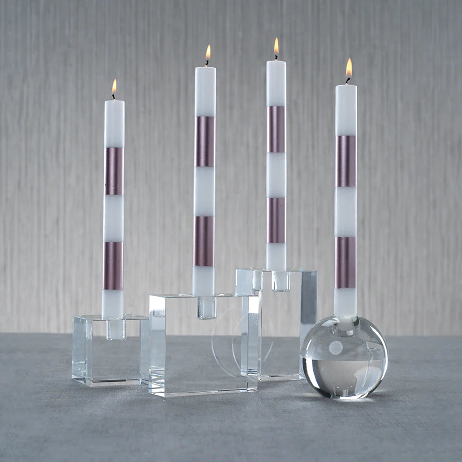 Crystal Square Taper Candleholders