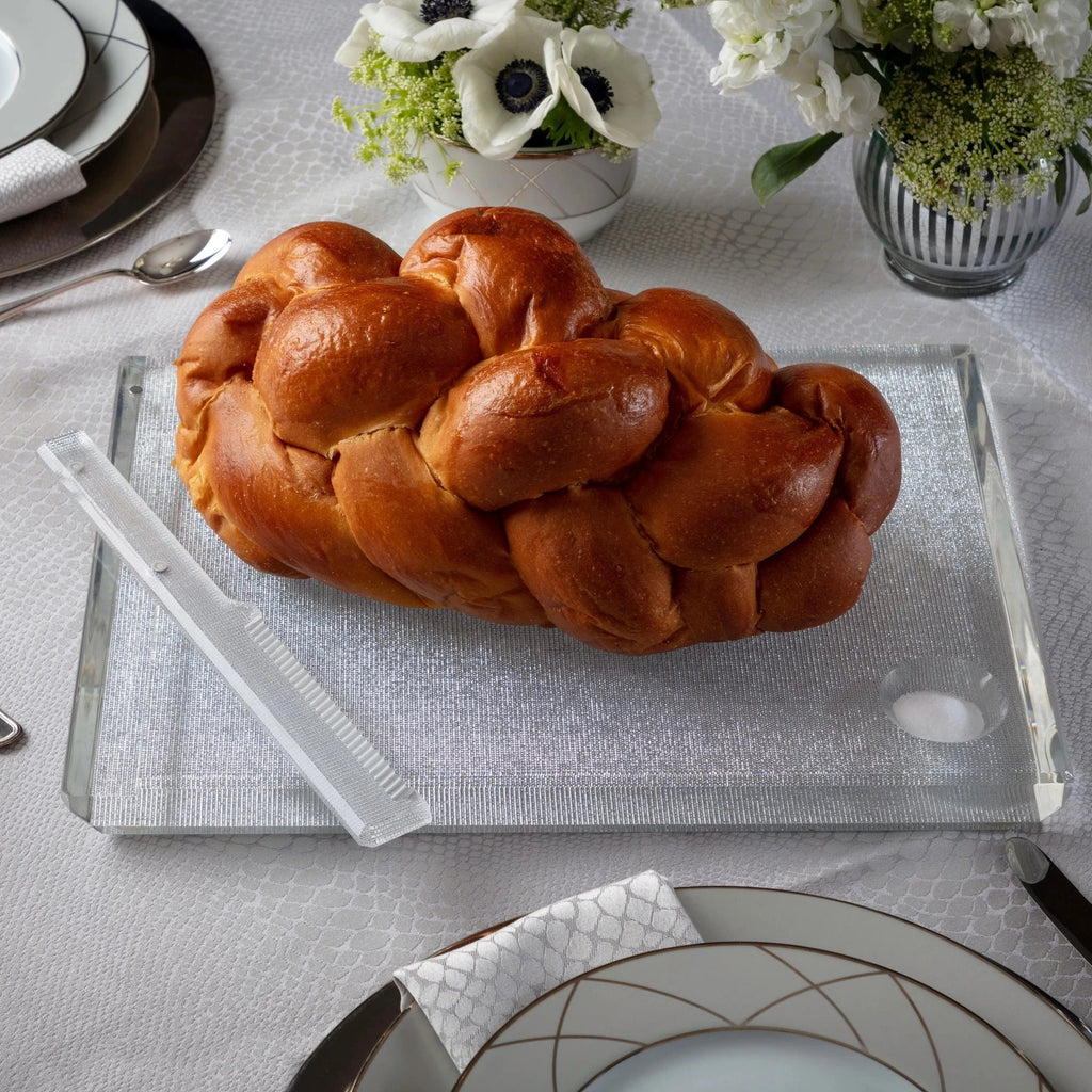 Metallic Silver Acrylic Challah Board